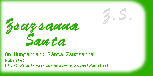 zsuzsanna santa business card