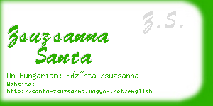 zsuzsanna santa business card